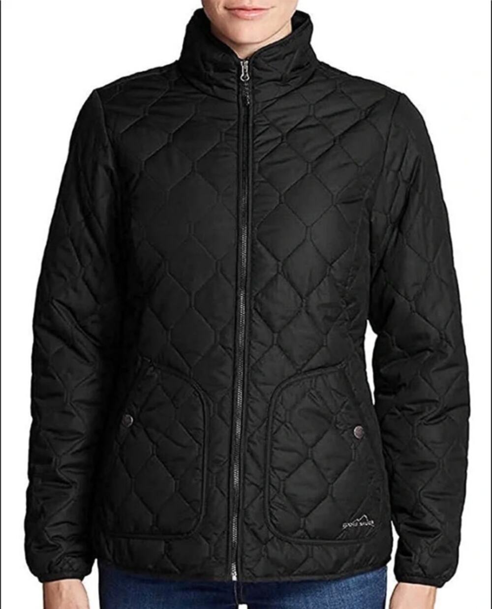 Eddie Bauer Women's Quilted Field Jacket in Black sz. XL\\\\